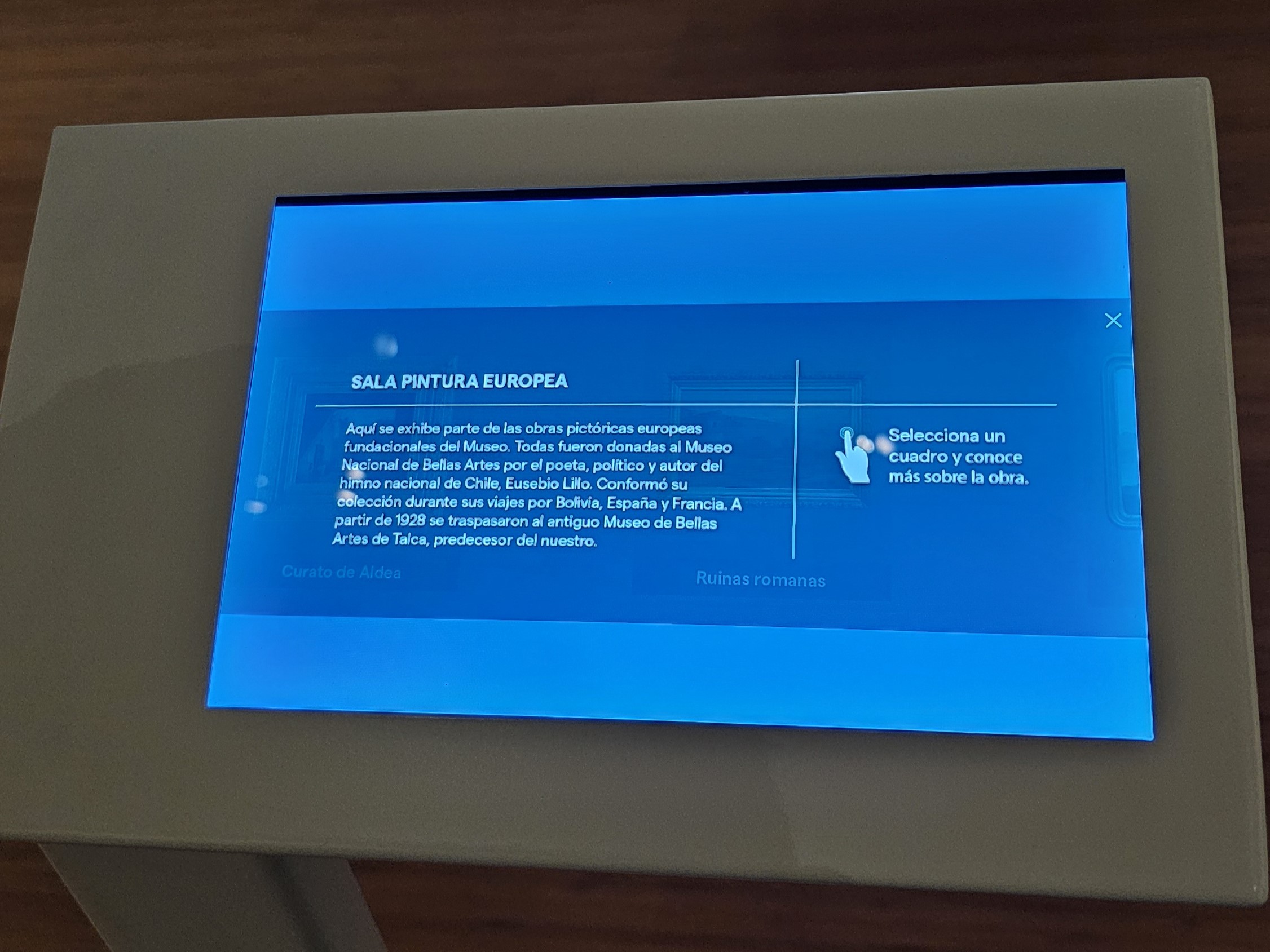 Fotografía de pantalla interactiva